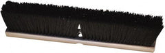 Harper Brush - 18" Medium Duty Synthetic Push Broom - 3" Bristle Length, Wood Block, Threaded Handle Connection, Handle Sold Separately - Exact Tool & Supply