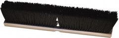 Harper Brush - 24" Medium Duty Synthetic Push Broom - 3" Bristle Length, Wood Block, Threaded Handle Connection, Handle Sold Separately - Exact Tool & Supply