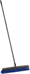 Harper Brush - 24" Medium Duty Synthetic Push Broom - 3" Bristle Length, Plastic Block, Threaded Handle Connection, Handle Included - Exact Tool & Supply