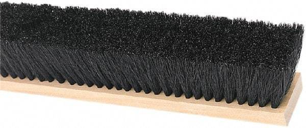 Harper Brush - 36" Medium Duty Tampico Push Broom - 3" Bristle Length, Wood Block, Threaded Handle Connection, Handle Sold Separately - Exact Tool & Supply