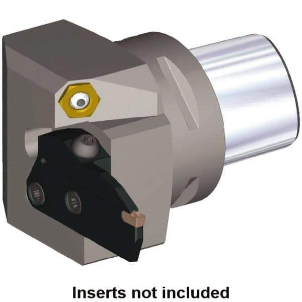 Kennametal - System Size PSC63, Left Hand Cut, 48mm Max Depth of Cut, 32.5mm Max Width of Cut, Modular Cutoff Cutting Unit Head - Beyond Evolution Blades Insert Style, 1.89" Head Length, 1.28" Center to Cutting Edge, Series Beyond Evolution - Exact Tool & Supply