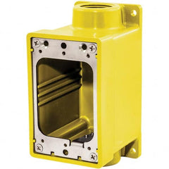 Hubbell Wiring Device-Kellems - Electrical Outlet Boxes & Switch Boxes Enclosure Type: Device Box Enclosure Shape: Rectangle - Exact Tool & Supply