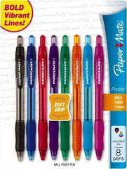Paper Mate - 1mm Ball Point Retractable Ball Point Pen - Assorted Colors - Exact Tool & Supply