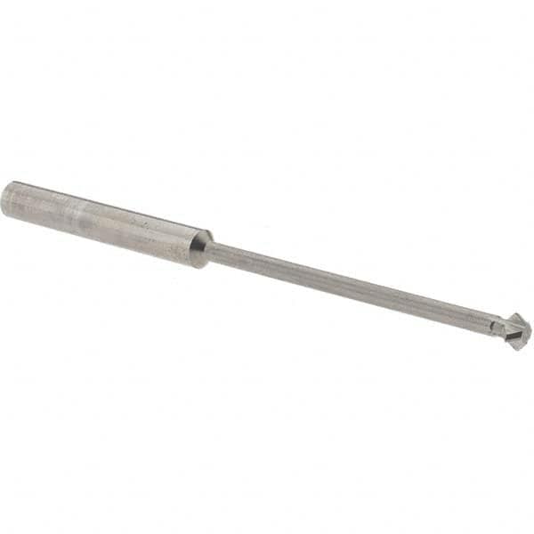 Accupro - 3/16° 3/16" Cut Diam, 0.093" Cut Width, 3/16" Shank, Solid Carbide Double-Angle Cutter - Exact Tool & Supply