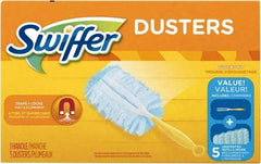 Swiffer - 6" Long Fiber Duster - 13" OAL, Light Blue - Exact Tool & Supply