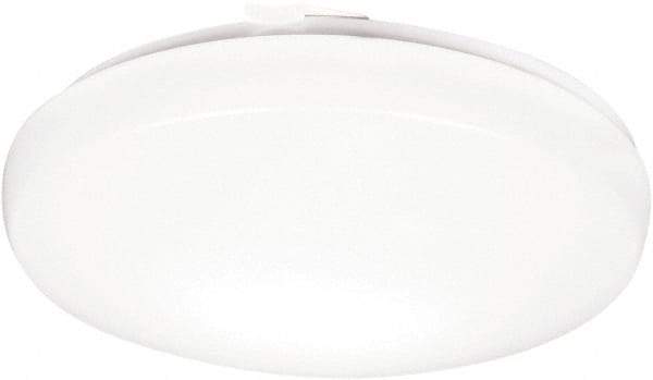 Lithonia Lighting - 16 Watt, 1,100 Lumen, Stem Mounted, LED Lamp Wraparound Light Fixture - 121 Volt, White - Exact Tool & Supply