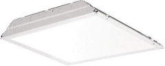 Lithonia Lighting - 0 Lamps, 39.6 Watts, 2' x 2', LED Lamp Troffer - 120/277 Volt, Dimmable, Acrylic Diffuser, Steel Troffer - Exact Tool & Supply