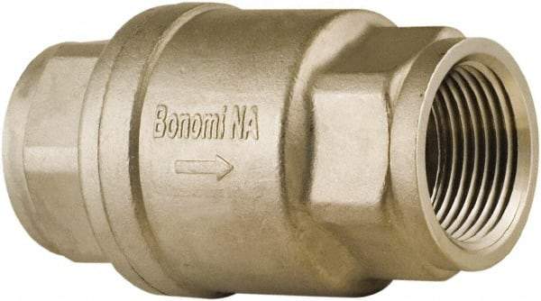 BONOMI - 1" Stainless Steel Check Valve - Spring Check, NPT, 800 WOG - Exact Tool & Supply