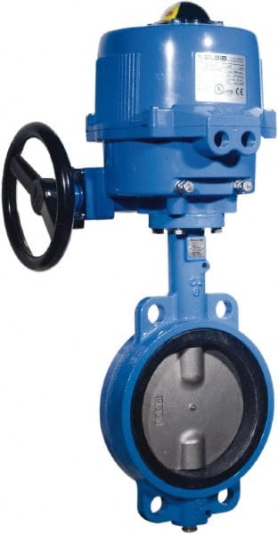 BONOMI - Actuated Butterfly Valves; Pipe Size: 2-1/2 (Inch); Actuator Type: Electric ; Style: Wafer ; Material: Cast Iron ; WOG Rating (psi): 200 ; Seat Material: EDPM - Exact Tool & Supply