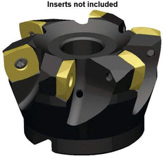 Kennametal - 11 Inserts, 125mm Cutter Diam, 3.5mm Max Depth of Cut, Indexable High-Feed Face Mill - 40mm Arbor Hole Diam, 63mm High, 7792VXE16 Toolholder, XE..160512.. Inserts, Series 7792VX - Exact Tool & Supply