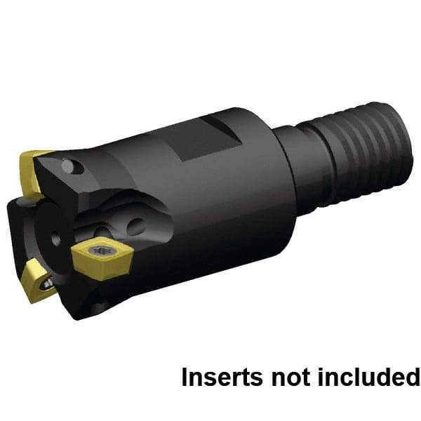 Kennametal - 32mm Cut Diam, 0.9mm Max Depth, M16 29mm Shank Diam, Modular Connection Indexable High-Feed End Mill - Screw Holding Method, XP..0603.R Insert, 7792VXP06 Toolholder, Through Coolant - Exact Tool & Supply