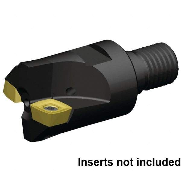 Kennametal - 32mm Cut Diam, 2.5mm Max Depth, M16 29mm Shank Diam, Modular Connection Indexable High-Feed End Mill - Screw Holding Method, XD..1205..R Insert, 7792VXD12 Toolholder, Through Coolant - Exact Tool & Supply