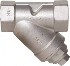 Value Collection - 3/8" Pipe, Female NPT Ends, 316 Stainless Steel Y-Strainer - 800 psi WOG Rating, 150 psi WSP Rating - Exact Tool & Supply