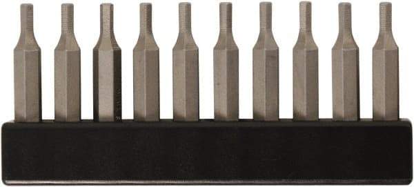 Wiha - 0.9mm Hex Screwdriver Bit - 4mm Drive, 28mm OAL - Exact Tool & Supply