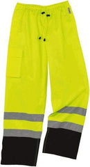 Ergodyne - Size L, Lime, Rain Pants - 1 Pocket, Elastic Wrist - Exact Tool & Supply
