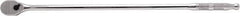 Proto - 1/2" Drive Pear Head Ratchet - Full Polish Chrome Finish, 26" OAL, 90 Gear Teeth, Extended Handle, Reversible Head - Exact Tool & Supply