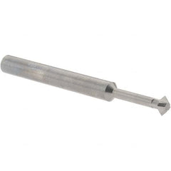 Accupro - 3/16° 3/16" Cut Diam, 0.093" Cut Width, 3/16" Shank, Solid Carbide Double-Angle Cutter - Exact Tool & Supply