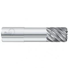 5/8 Dia. x 4 Overall Length 4-Flute .090 C/R Solid Carbide SE End Mill-Round Shank-Center Cut-Uncoated - Exact Tool & Supply