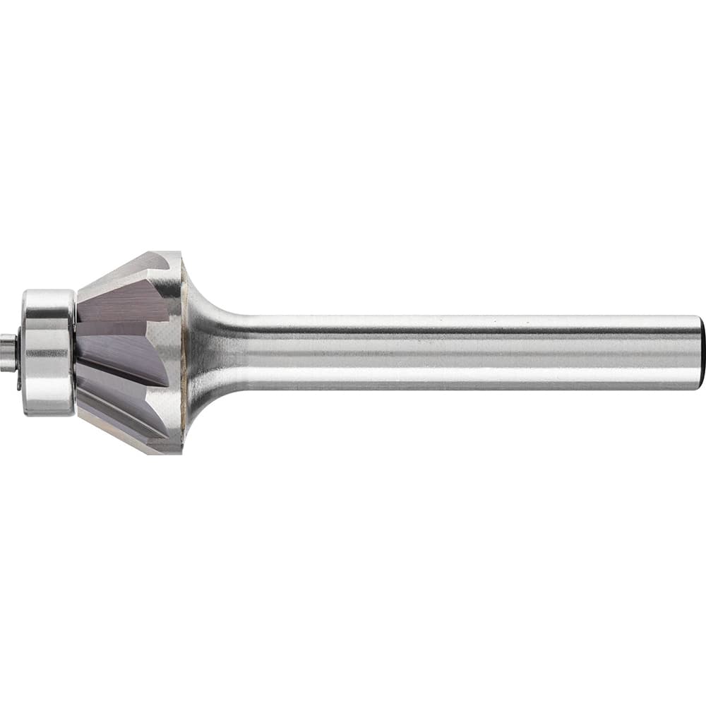 PFERD - SJ-6, 5/8" Cut Diam, 1/4" Shank Diam, Carbide Aluma Cut Cone Burr - Exact Tool & Supply