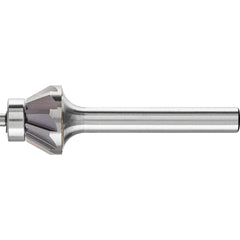 PFERD - SJ-6, 5/8" Cut Diam, 1/4" Shank Diam, Carbide Aluma Cut Cone Burr - Exact Tool & Supply