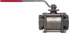 BONOMI - 1/2" Pipe, Full Port, Stainless Steel Steam Service Ball Valve - Exact Tool & Supply