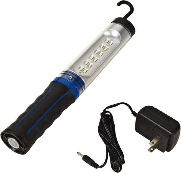 Value Collection - 12 VDC, 3 Watt, Cordless, LED Portable Handheld Work Light - 1 Head, 350 Lumens, ABS & Polycarbonate, 11-1/2" Long x 1-1/4" Wide x 1-5/8" High - Exact Tool & Supply