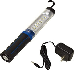Value Collection - 12 VDC, 3 Watt, Cordless, LED Portable Handheld Work Light - 1 Head, 350 Lumens, ABS & Polycarbonate, 11-1/2" Long x 1-1/4" Wide x 1-5/8" High - Exact Tool & Supply
