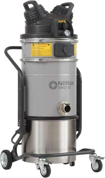 Nilfisk - 9.8 Gal, Stainless Steel Tank, Dry, General Purpose Vacuum Cleaner - 1.34 hp, 11.5 Amps - Exact Tool & Supply