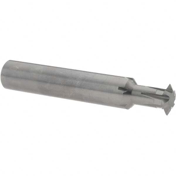 Accupro - 1/2° 1/2" Cut Diam, 0.109" Cut Width, 1/2" Shank, Solid Carbide Double-Angle Cutter - Exact Tool & Supply