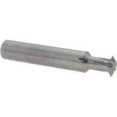 Accupro - 1/2° 1/2" Cut Diam, 0.109" Cut Width, 1/2" Shank, Solid Carbide Double-Angle Cutter - Exact Tool & Supply