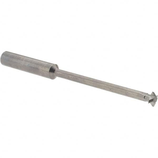 Accupro - 1/4° 1/4" Cut Diam, 0.072" Cut Width, 1/4" Shank, Solid Carbide Double-Angle Cutter - Exact Tool & Supply