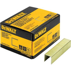 DeWALT - 1" Long x 1/16" Wide, 16 Gauge Crowned Construction Staple - Steel, Galvanized Finish - Exact Tool & Supply