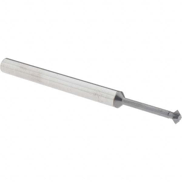 Accupro - 5/32° 5/32" Cut Diam, 0.078" Cut Width, 3/16" Shank, Solid Carbide Double-Angle Cutter - Exact Tool & Supply