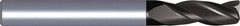 Kennametal - 5/32", 9/16" LOC, 3/16" Shank Diam, 2" OAL, 3 Flute, Solid Carbide Square End Mill - Single End, TiAlN Finish, Spiral Flute, Centercutting, Right Hand Cut, Right Hand Flute - Exact Tool & Supply
