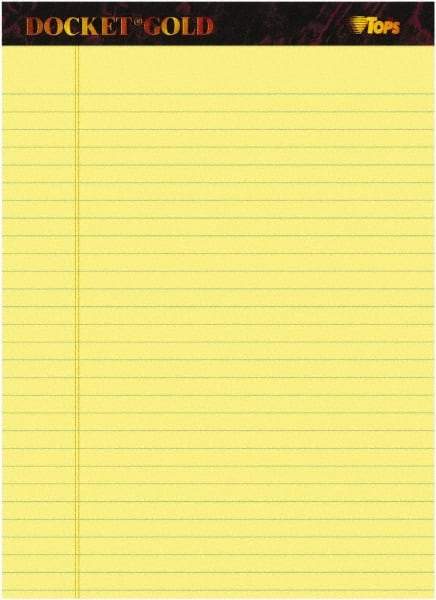 TOPS - 50 Sheet, 11 x 17", Legal/Wide (Style) Perforated Style Ruled Pads - Canary - Exact Tool & Supply