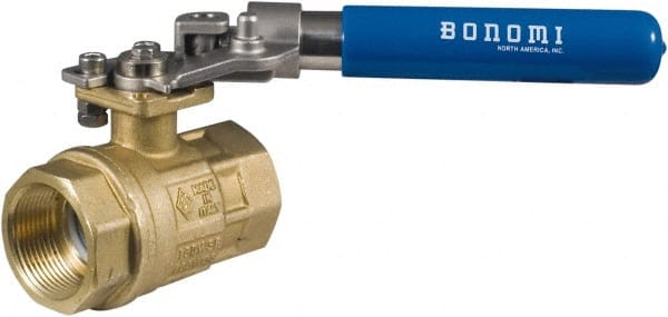 BONOMI - 3/8" Pipe, Full Port, Brass Ball Valve - Exact Tool & Supply