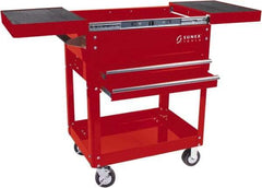 Sunex Tools - 29-1/4" Wide x 39.4" High x 20-45/64" Deep, 2 Drawer Tool Cart - 450 Lb Capacity, Steel, Red - Exact Tool & Supply