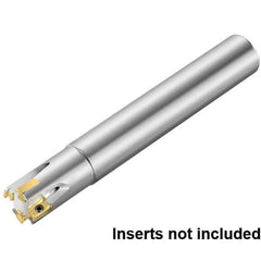 Kennametal - 1-1/4" Cut Diam, 11mm Max Depth of Cut, 1-1/4" Shank Diam, 5" OAL, Indexable Square Shoulder End Mill - LNGU110408SRGE Inserts, Cylindrical Shank, 0° Lead Angle, Through Coolant, Series Mill 4-11 - Exact Tool & Supply