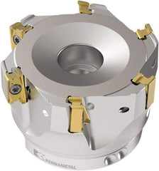 Kennametal - 3/4" Cut Diam, 11mm Max Depth of Cut, 1.887" OAL, Indexable Square Shoulder End Mill - LNGU110408SRGE Inserts, M10 Modular Connection, 0° Lead Angle, Through Coolant, Series Mill 4-11 - Exact Tool & Supply