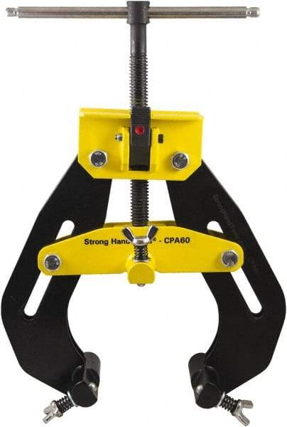 Strong Hand Tools - 17 Lb, 12" Max Opening, 12" Open Throat Depth, 4-1/2" Closed Throat Depth, Cantilever Clamp - Steel Jaw, T-Handle - Exact Tool & Supply