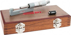 SPI - 1 to 2" Range, Mechanical Hub Micrometer - 0.0001" Graduation, 0.0002" Accuracy, Rotating Spindle - Exact Tool & Supply
