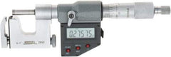 SPI - 0 to 1 Inch Range, Carbide Face, Chrome Plated Electronic Multi Anvil Micrometer - Ratchet Stop Thimble, 0.00005" Graduation, 0.0001" Accuracy - Exact Tool & Supply