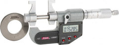 SPI - 1 to 2" Range, 0.00005" Resolution, Ratchet Stop Thimble, Electronic Inside & Tubular Micrometer - Exact Tool & Supply