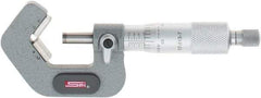 SPI - 0.2 to 1 Inch Measurement, 5 Flutes Measured, Ratchet Stop Thimble, Mechanical V Anvil Micrometer - 0.0001 Inch Accuracy, Carbide Face - Exact Tool & Supply