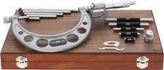 SPI - Electronic, 0 to 6 Range, Carbide Face Interchangeable Anvil Micrometer - 0.0002" Accuracy, 0.00005" Graduation - Exact Tool & Supply