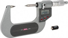SPI - 1 to 2 Inch, Ratchet Stop, Electronic Point Micrometer - Accurate up to 0.0002 Inch, 30° Point Angle - Exact Tool & Supply