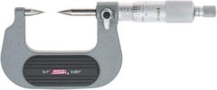 SPI - 1 Inch, Ratchet Stop, Mechanical Point Micrometer - Accurate up to 0.0001 Inch, 30° Point Angle - Exact Tool & Supply