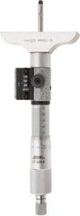 SPI - 0 to 150mm Range, 6 Rod, Mechanical Depth Micrometer - Ratchet Stop Thimble, 63mm Base Length, 0.01mm Graduation, 4.5mm Rod Diam - Exact Tool & Supply