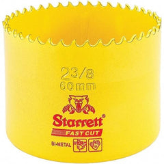 Starrett - 2-3/8" Diam, 1-5/8" Cutting Depth, Hole Saw - High Speed Steel Saw, Toothed Edge - Exact Tool & Supply