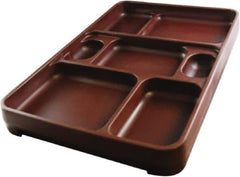 Made in USA - 14-1/4" Long x 9-1/2" Wide x 1-3/4" Deep Tray - Polypropylene - Exact Tool & Supply